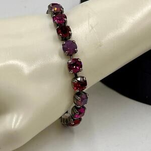 Catherine Popesco La Vie Parisienne Store Crystal Red, Fuchsia Lavender Bracelet